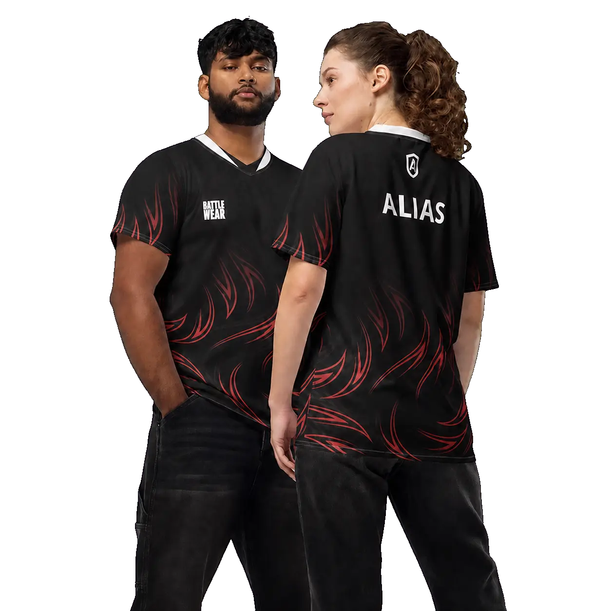 ASH Esports official jersey shown from the front and back